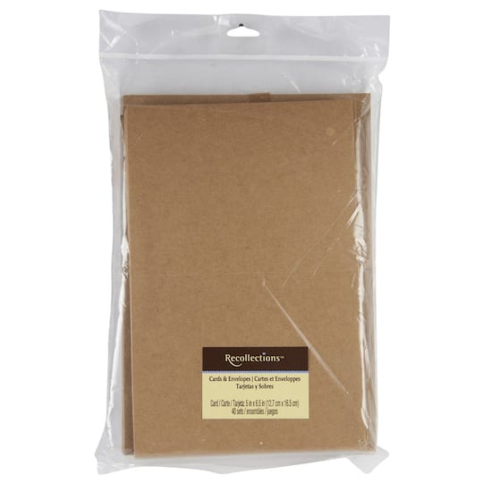 value pack kraft cards & envelopes by recollections® value pack kraft cards